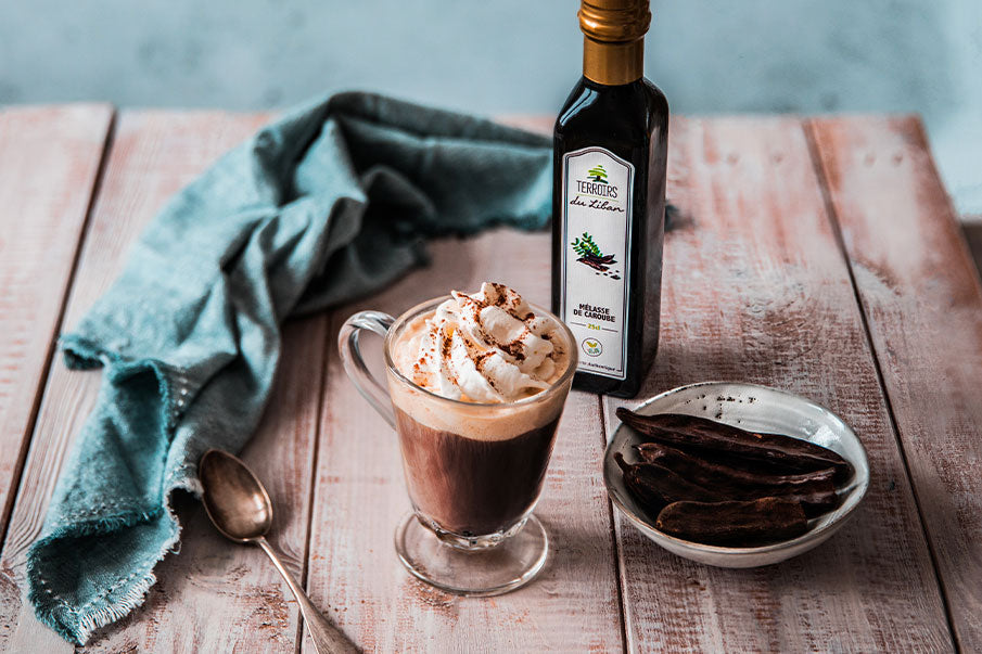 Irish Coffee with Carob Molasses