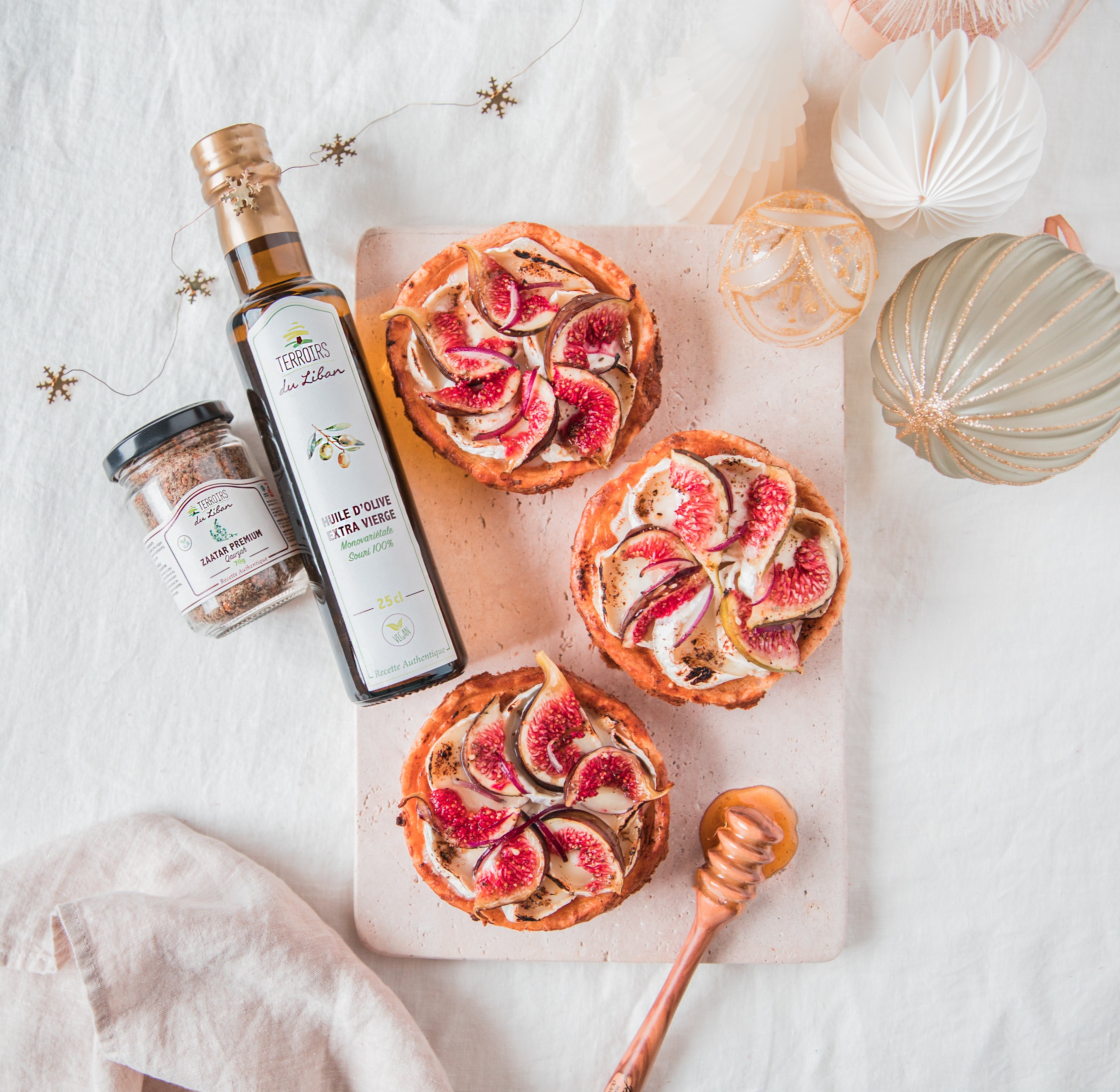 Goat Cheese, Fig, Honey & Zaatar Tartlets