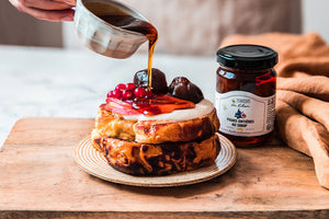 French Brioche with Currant, Nectarine & Whole Figs in Syrup