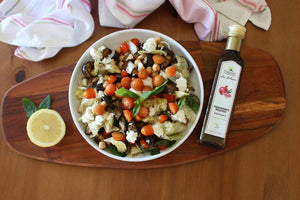 Grilled Eggplants Salad with Pomegranate Molasses