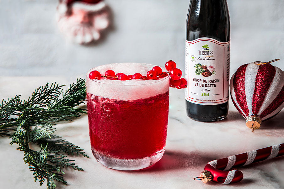 Christmas Cocktail: Grape and Date Syrup & Vodka