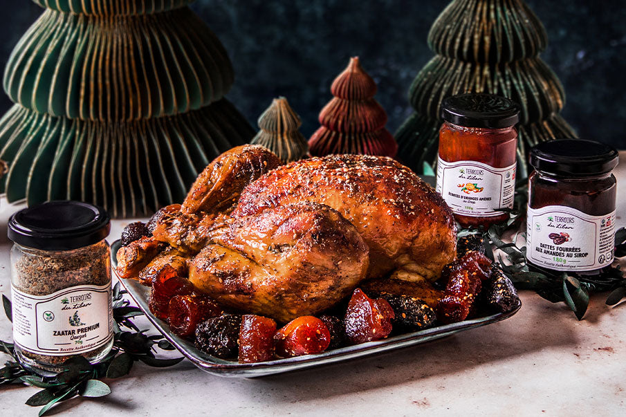 Christmas Turkey with Zaatar & Fruits in Syrup