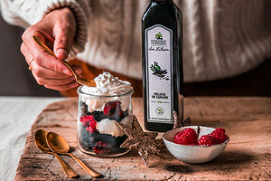 Verrine Brownie Carob Molasses & Raspberry