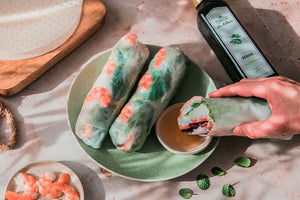 Spring Rolls with Shrimp & Verjuice Sauce