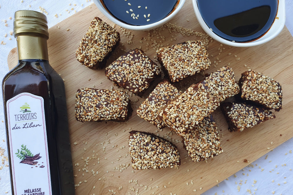 Sfouf, Lebanese Cake with Carob Molasses