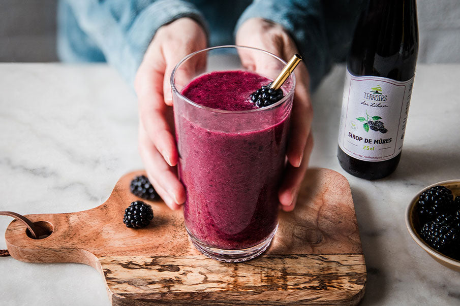 Feel Good Mulberry Syrup Smoothie