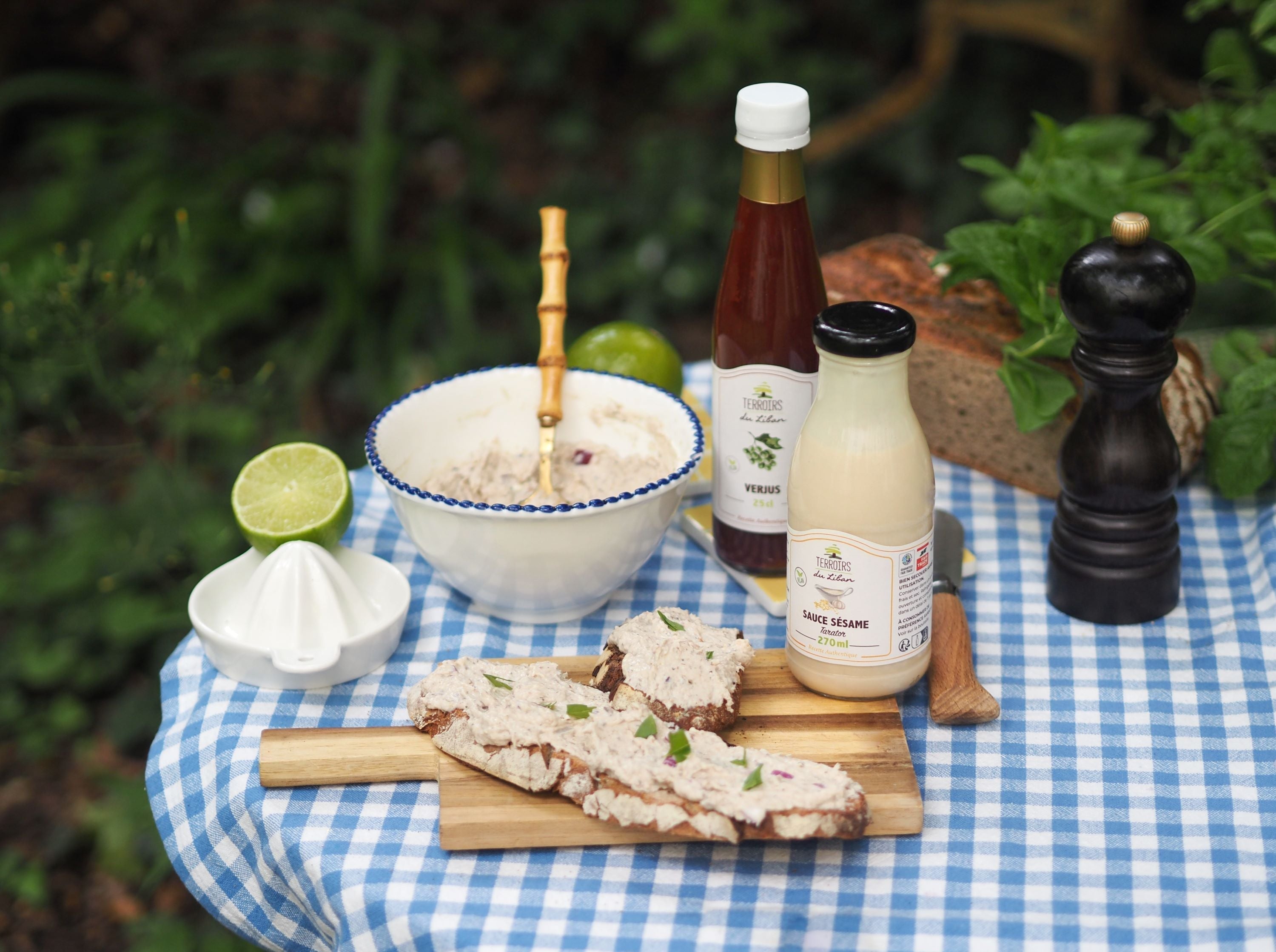 Sardine Rillettes with Sesame Sauce Tarator