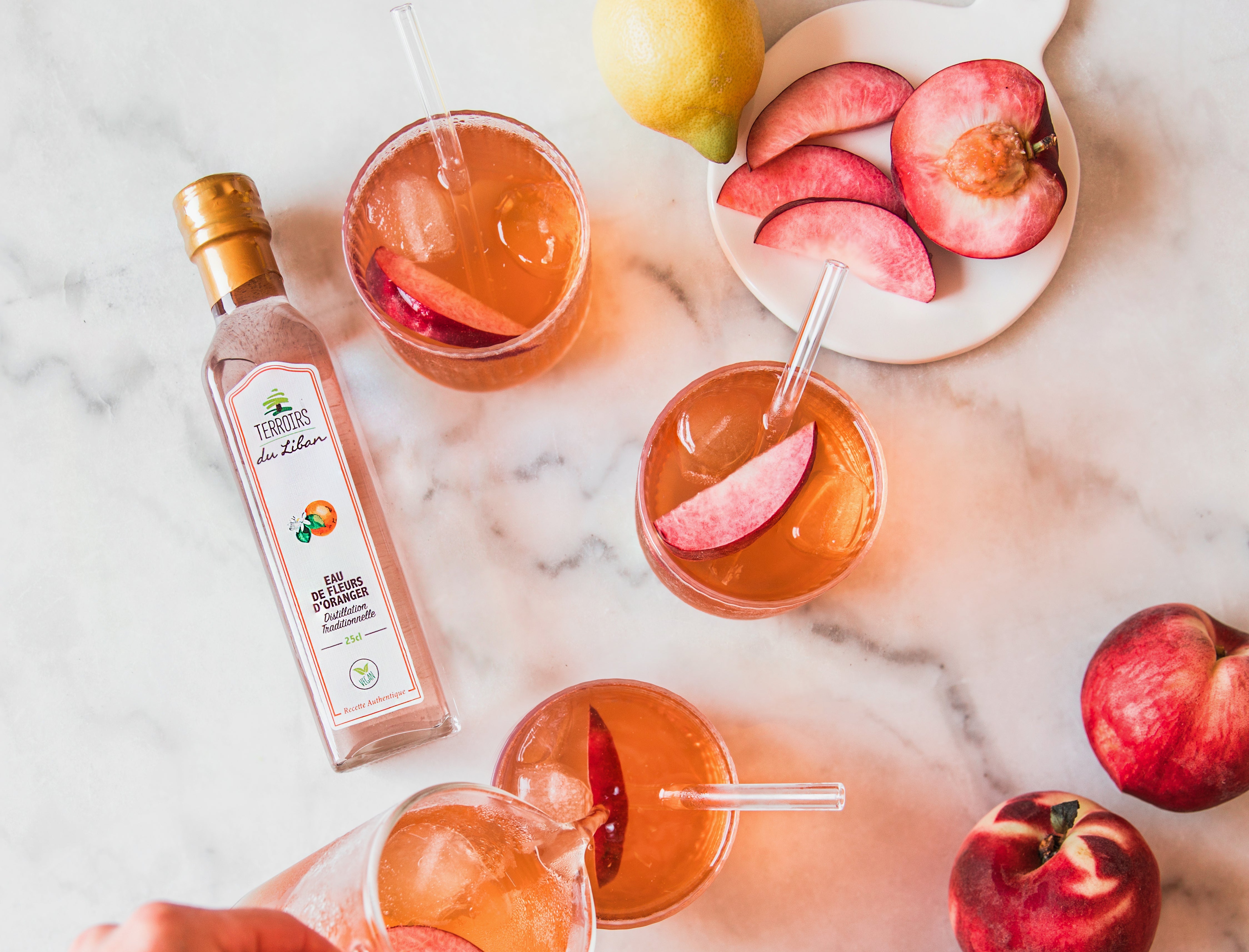 Peach & Orange Blossom Iced Tea