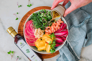 Shrimp Salad Bowl with Verjuice Vinaigrette