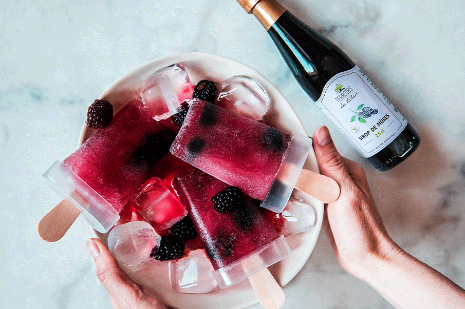 Mulberry Popsicles